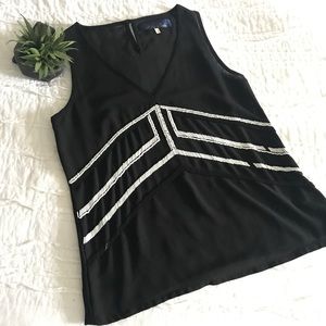 Black beaded tank top